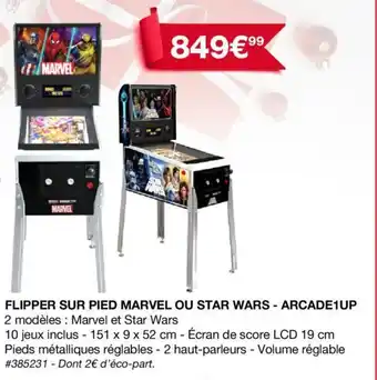Flipper sud pied marvel ou star wars - arcade1up