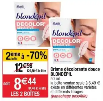 Cora x Carrefour Crème décolorante douce blondepil offre