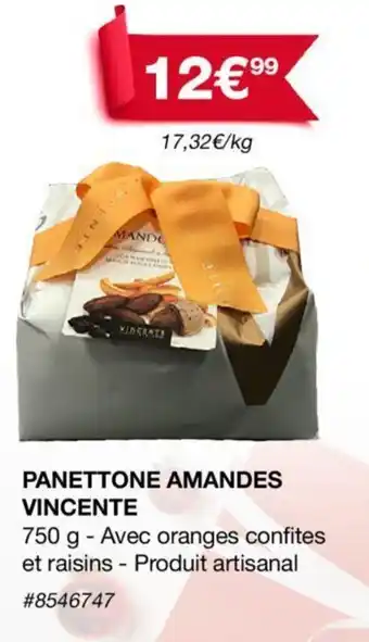 Costco Panettone amandes vincente offre