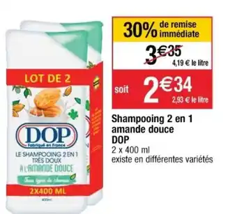 Cora x Carrefour Shampooing 2 en 1 amande douce dop offre
