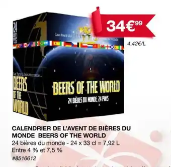 Costco Calendrier de l'avent de bières du monde beers of the world offre