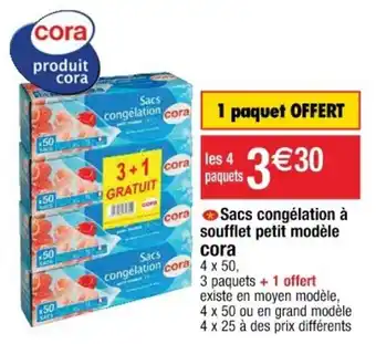Cora x Carrefour Sacs congélation à soufflet petit modéle cora offre