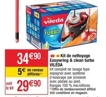 Cora x Carrefour Kit de nettoyage easywring & clean turbo vileda offre