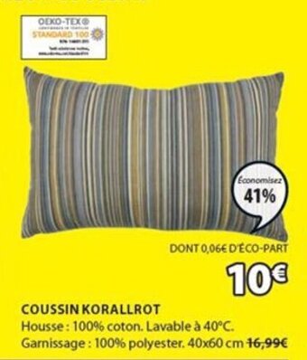 JYSK Coussin korallrot offre
