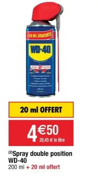 Cora x Carrefour Spray double position wd-40 offre