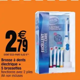 Cora x Carrefour Brosse à dents électrique + 5 brossettes offre