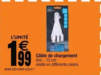 Cora x Carrefour Câble de chargement offre