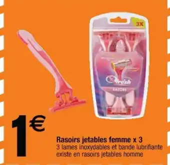 Cora x Carrefour Rasoirs jetable femme x3 offre