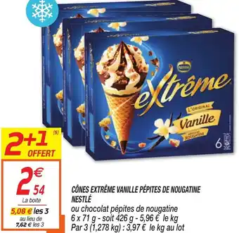 Netto Cônes extrême vanille pépites de nougatine nestlé offre