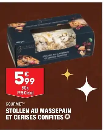 ALDI Stollen au Massepain et Cerises Confites offre