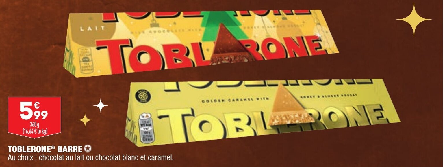 Promo Toblerone Barre chez ALDI