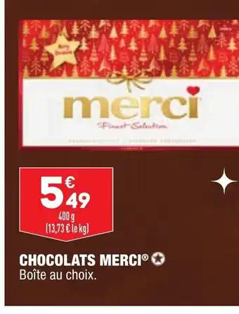 ALDI Chocolats Merci offre