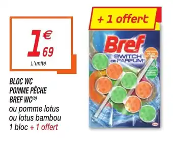 Bloc wc pomme pĂȘche bref wc