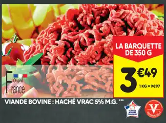 Leader Price Viande bovine " haché vrac 5% M.G offre