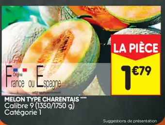 Leader Price Melon type charentais offre
