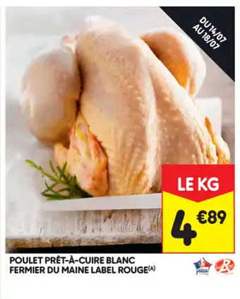 Leader Price Poulet prêt-à-cuire blanc fermier du maine label rouge offre