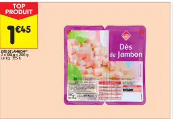 Leader Price Dés de jambon offre