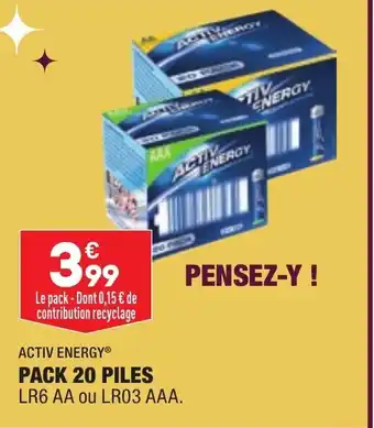ALDI Pack 20 Piles offre