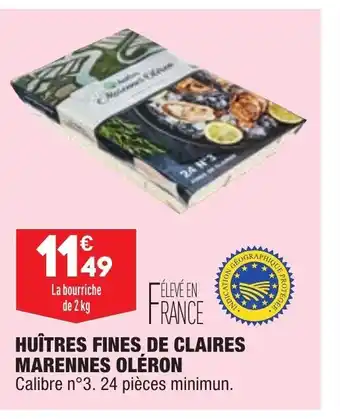 ALDI Huîtres Fines de Claires Marennes Oléron offre