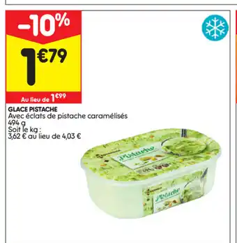 Leader Price Glace pistache offre
