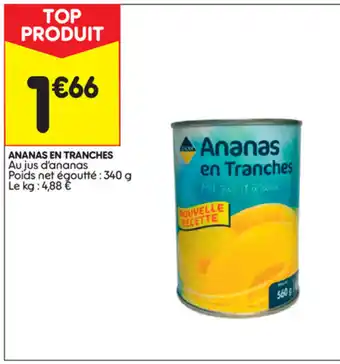 Leader Price Ananas en tranches offre
