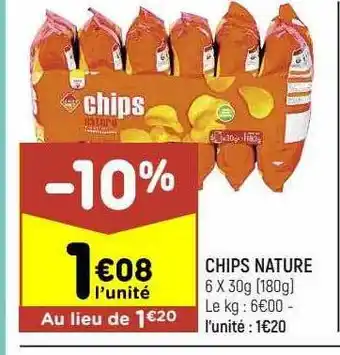 Leader Price Chips nature offre