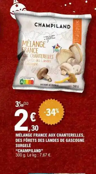 E.Leclerc Mélange france aux chanterelles, des forêts des landes de gascogne surgelé offre