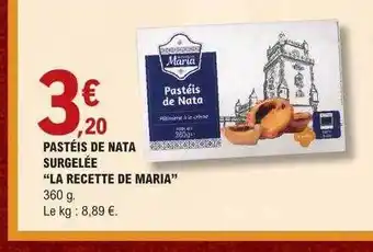 E.Leclerc Pastéis de nata surgelée offre