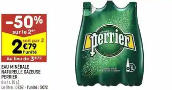Leader Price Eau minérale naturelle gazeuse perrier offre