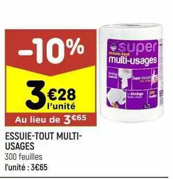 Leader Price Essuie-tout multi-usages offre