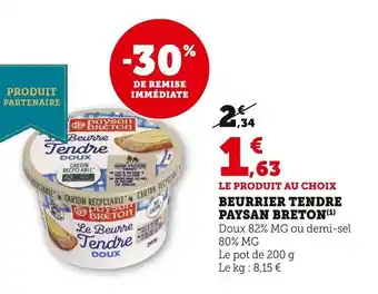 Super U Beurrier Tendre Payson Breton offre