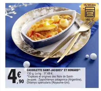 E.Leclerc Cassolette saint-jacques et homard offre