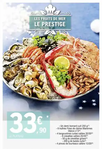 E.Leclerc Les fruits de mer le prestige offre