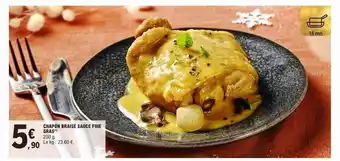 Chapon braisé sauce foie gras