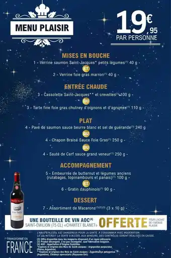 E.Leclerc Menu plaisir offre