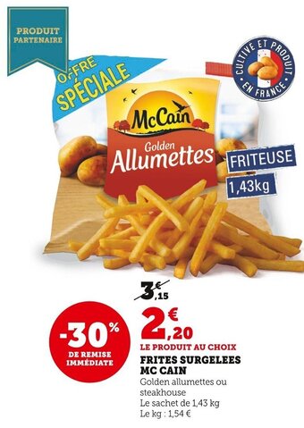 Super U Frites Surgelees Mc Cain offre