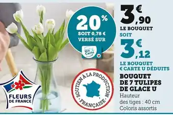 Super U Bouquet de 7 Tulipes de Glace U offre