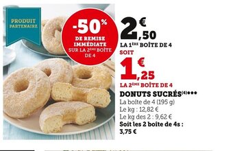 Super U Donuts Sucrés offre