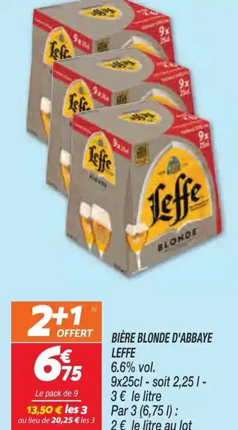Netto Bière Blonde D'Abbaye Leffe offre