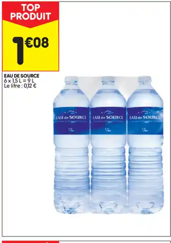 Leader Price Eau de source offre