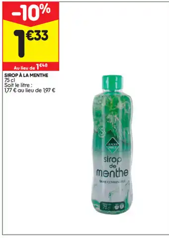 Leader Price Sirop à la menthe offre