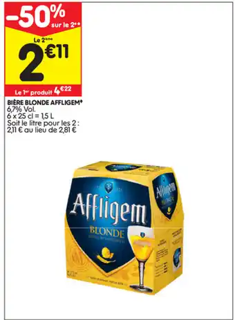 Leader Price Bière blonde Affligem offre