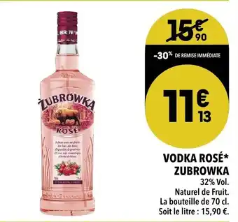 Supeco Vodka Rosé Zubrowka offre