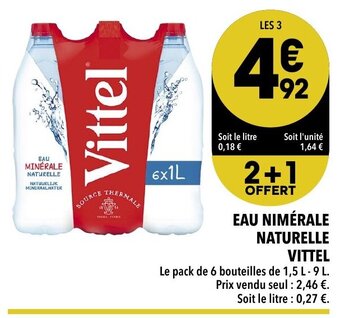 Supeco Eau minérale naturelle Vittel offre