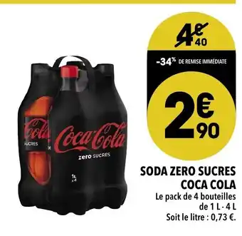 Supeco Soda Zero Sucres Coca Cola offre