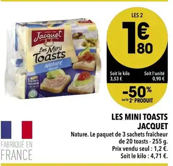 Supeco Les mini Toasts Jacquet offre