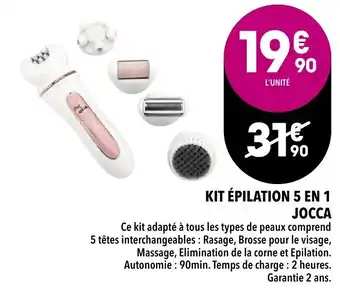 Supeco Kit épilation 5 en 1 Jocca offre