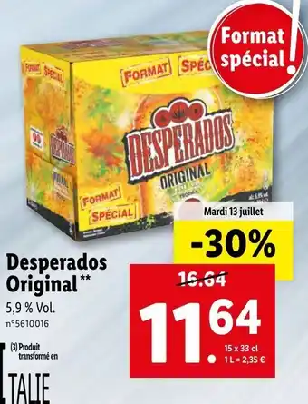 Lidl Desperados Original offre