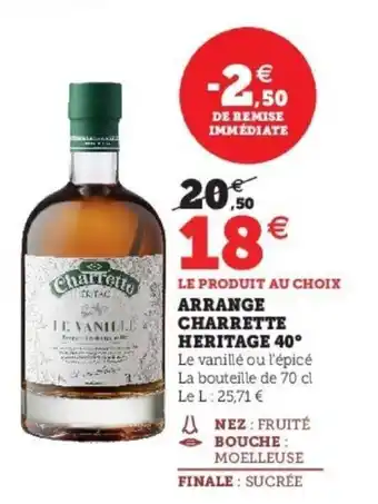 Super U Arrange Charrette Heritage 40 offre