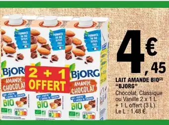 E.Leclerc Lait Amande Bio Bjorg offre